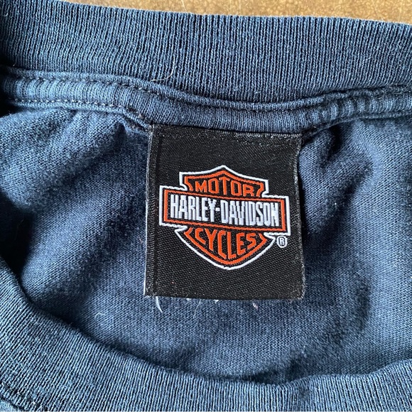 AHDRA Harley Davidson Faded Black Motorcycle Drag Racing Biker T-shirt - Picture 7 of 7